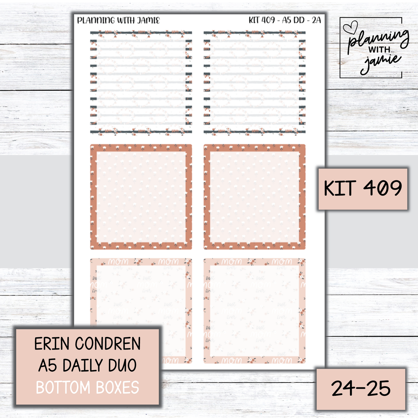 Kit 409 Erin Condren Daily Duo Sticker Kit