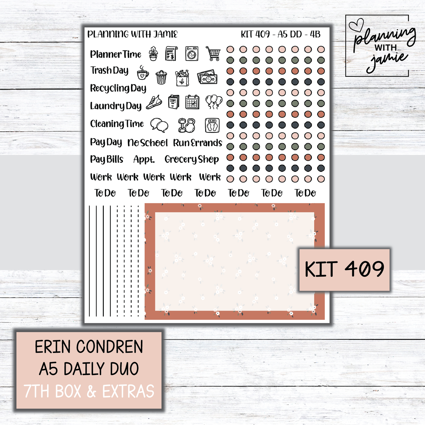 Kit 409 Erin Condren Daily Duo Sticker Kit