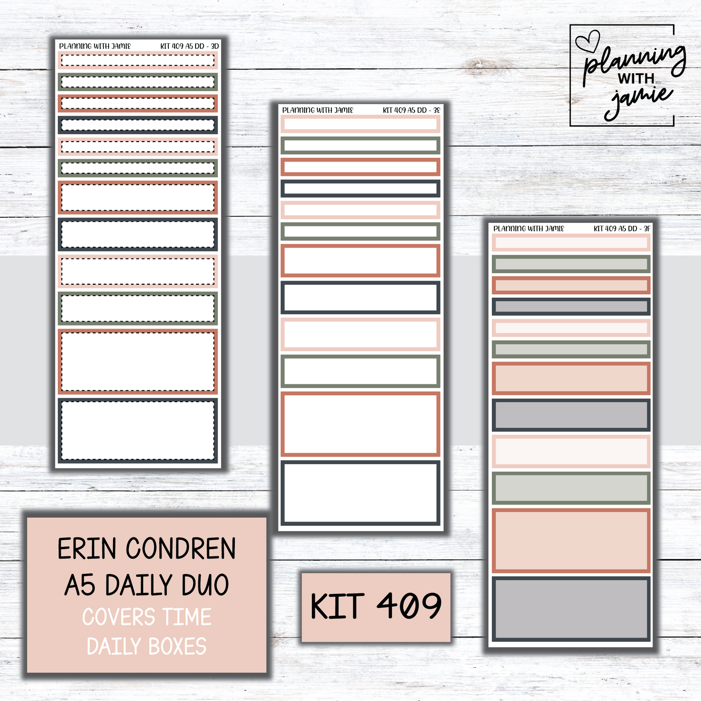 Kit 409 Erin Condren Daily Duo Sticker Kit