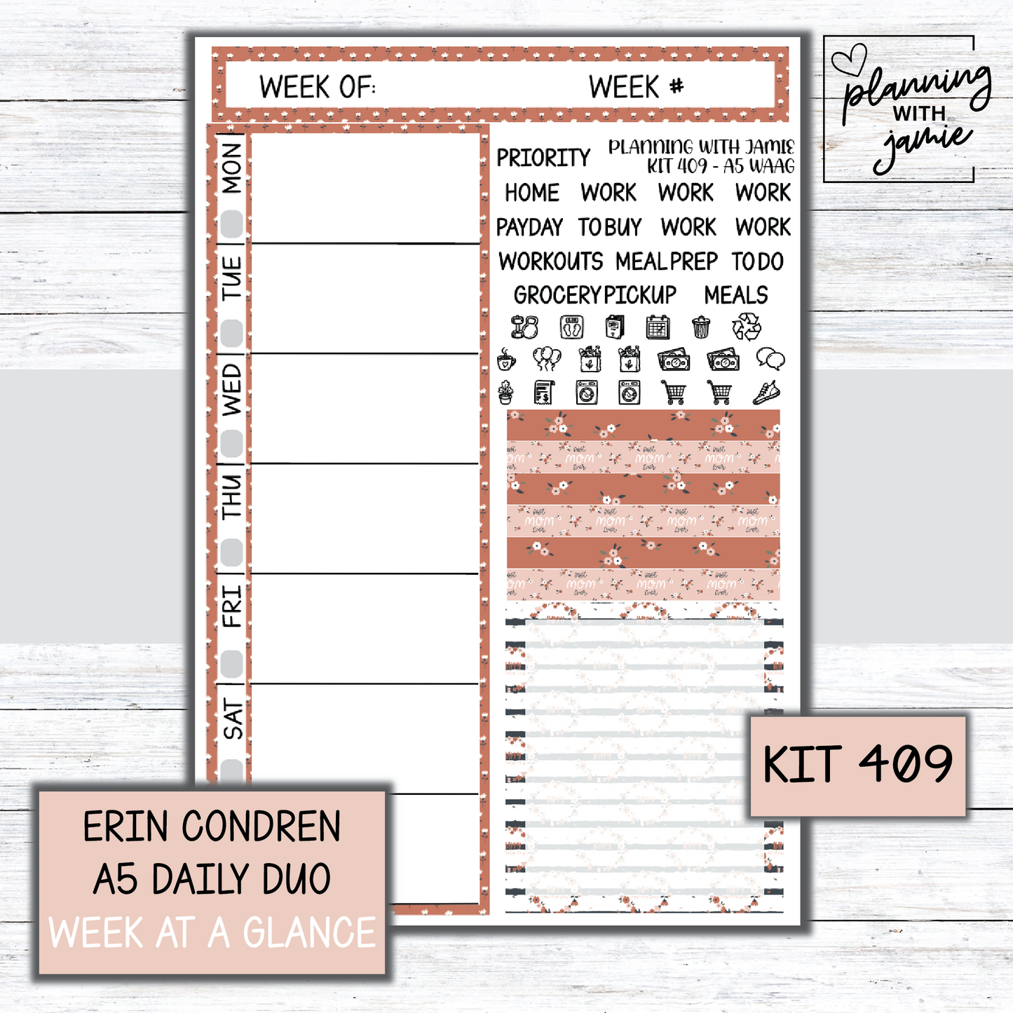 Kit 409 Week At A Glance Sticker
