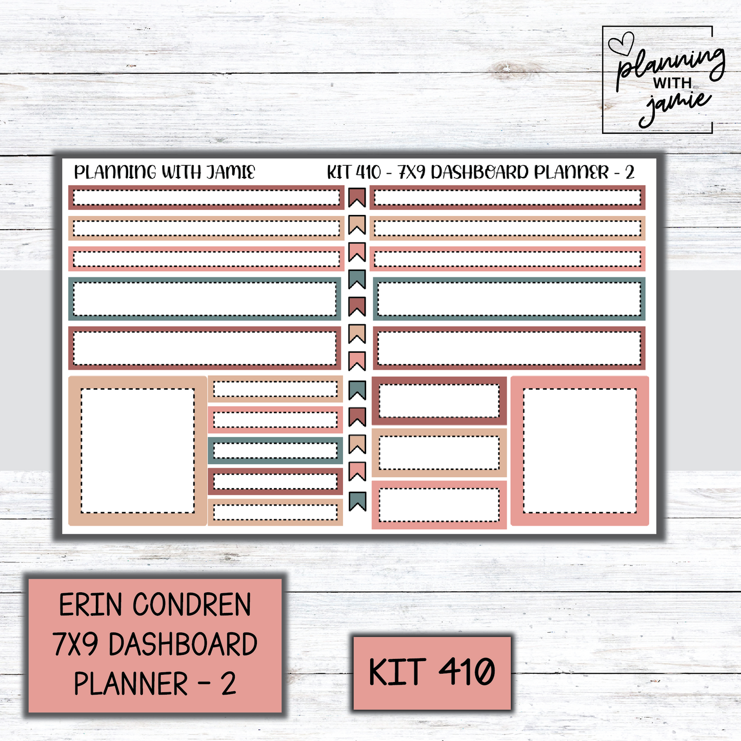 Kit 410 Erin Condren Dashboard Planner Sticker Kit