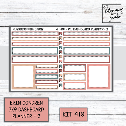 Kit 410 Erin Condren Dashboard Planner Sticker Kit