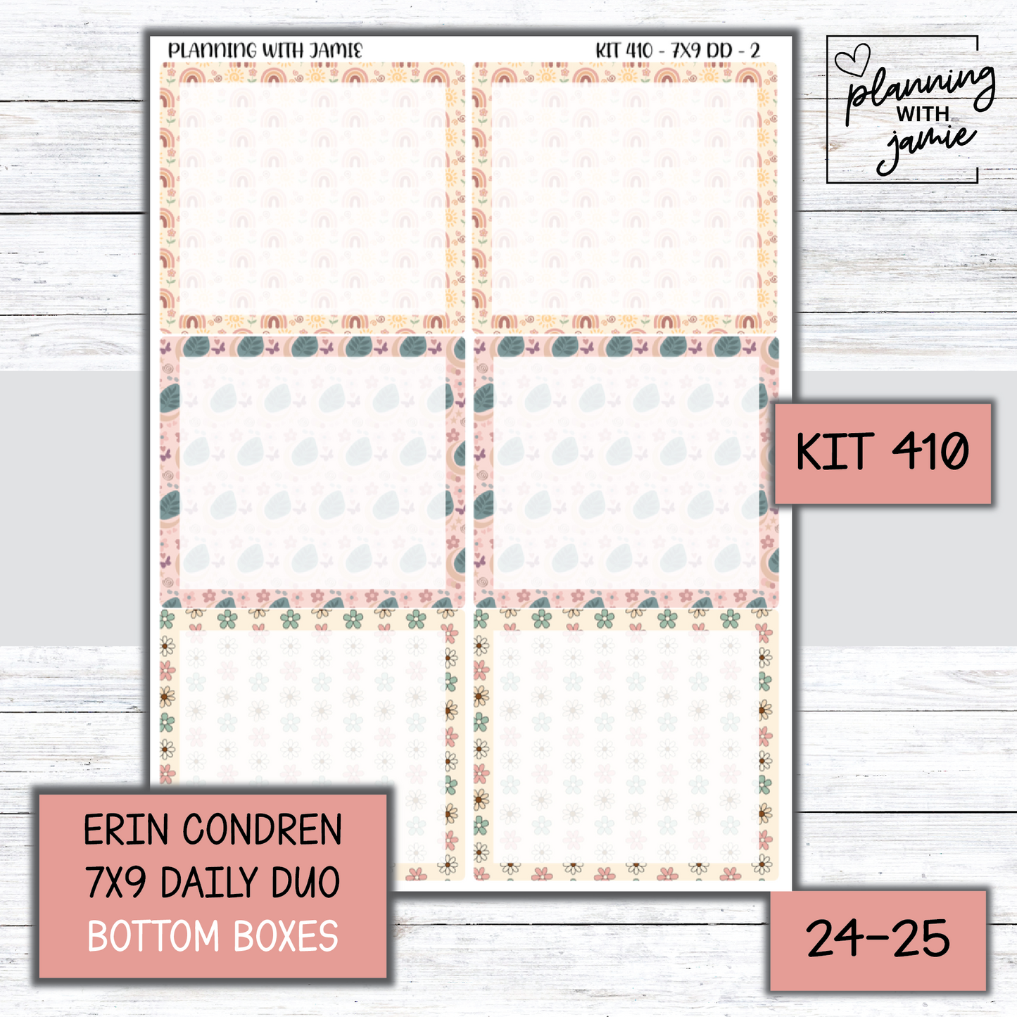 Kit 410 Erin Condren Daily Duo Sticker Kit