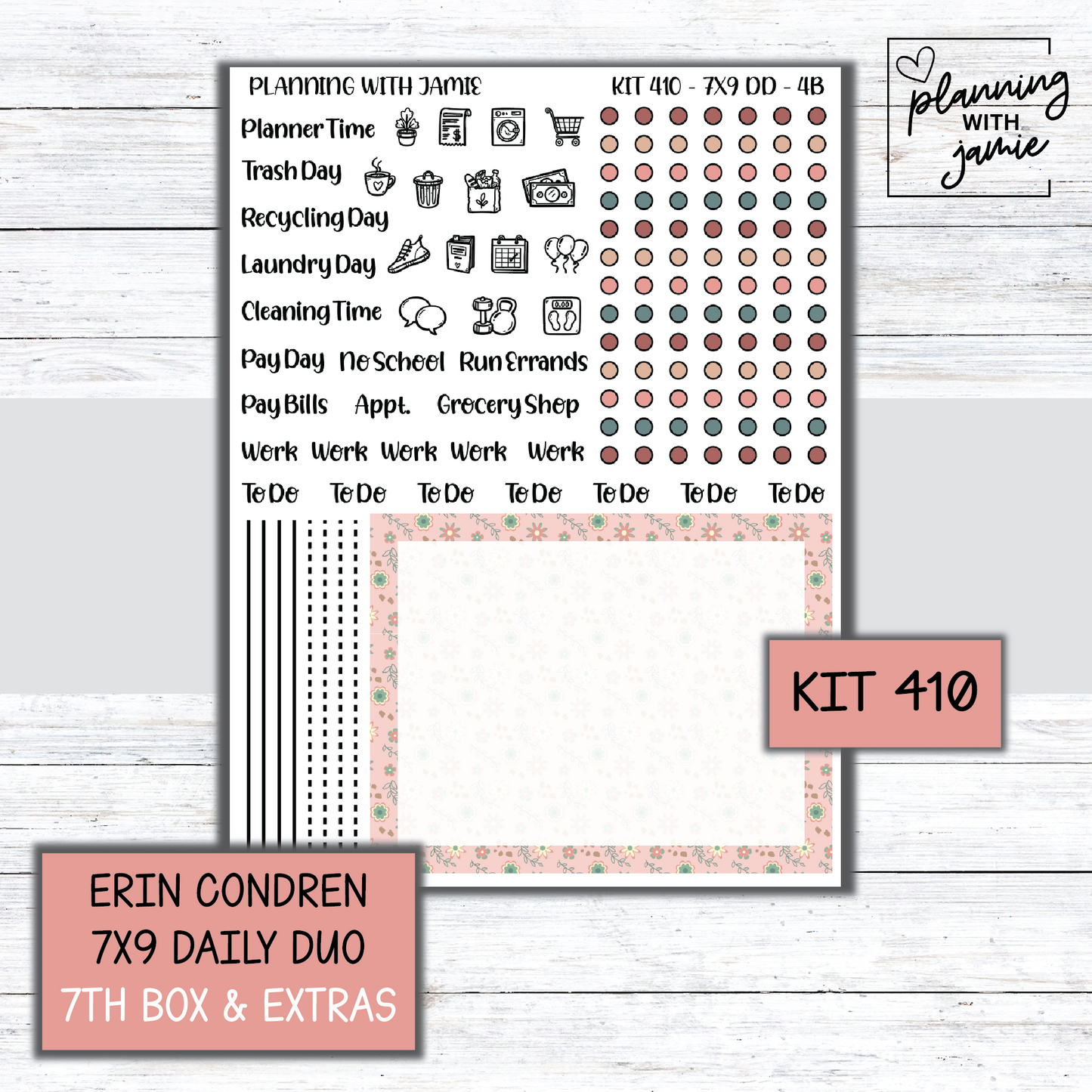 Kit 410 Erin Condren Daily Duo Sticker Kit