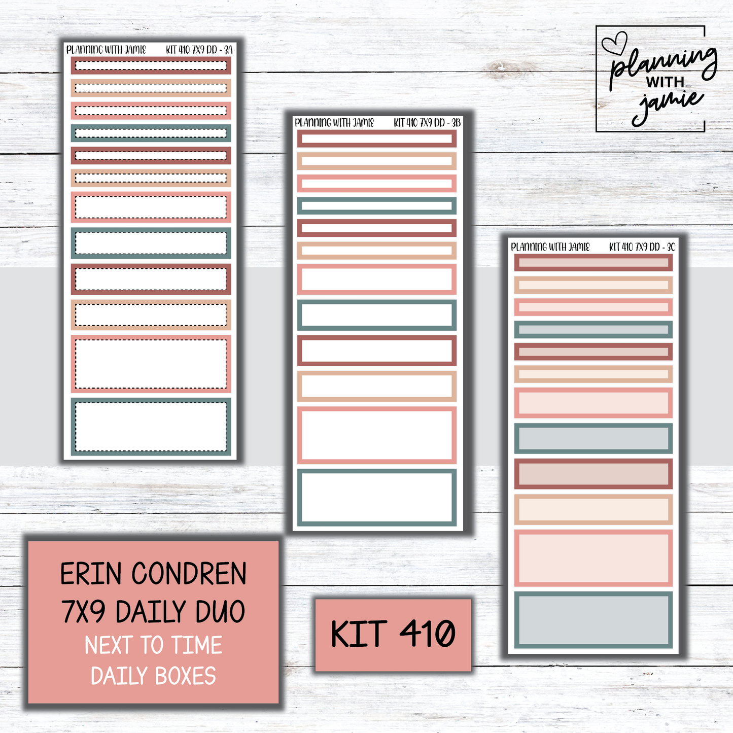 Kit 410 Erin Condren Daily Duo Sticker Kit