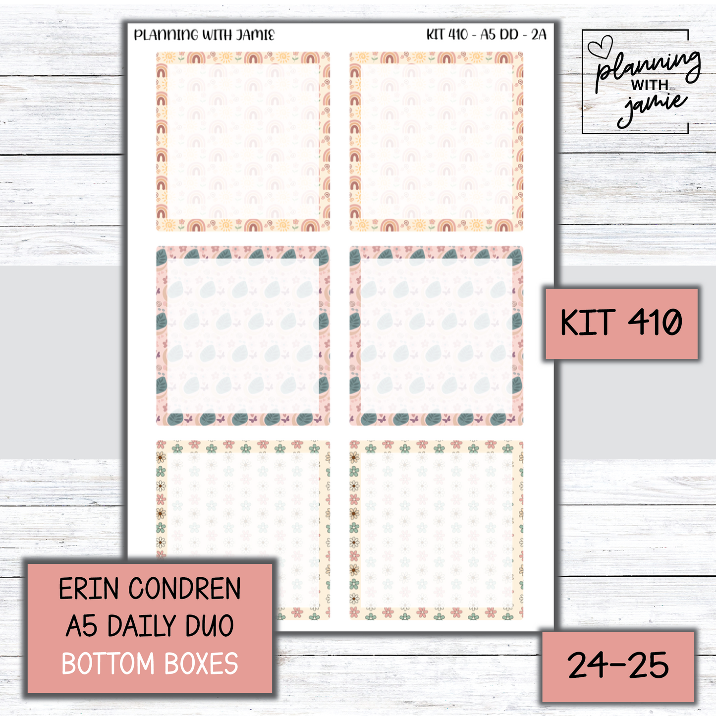 Kit 410 Erin Condren Daily Duo Sticker Kit