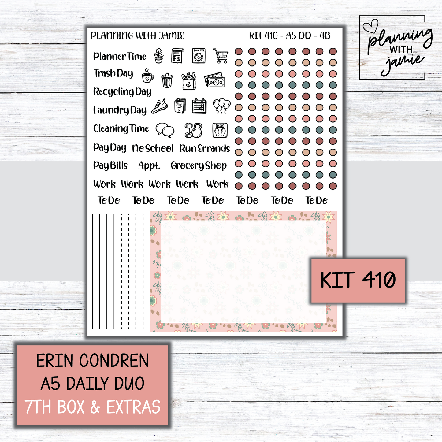 Kit 410 Erin Condren Daily Duo Sticker Kit