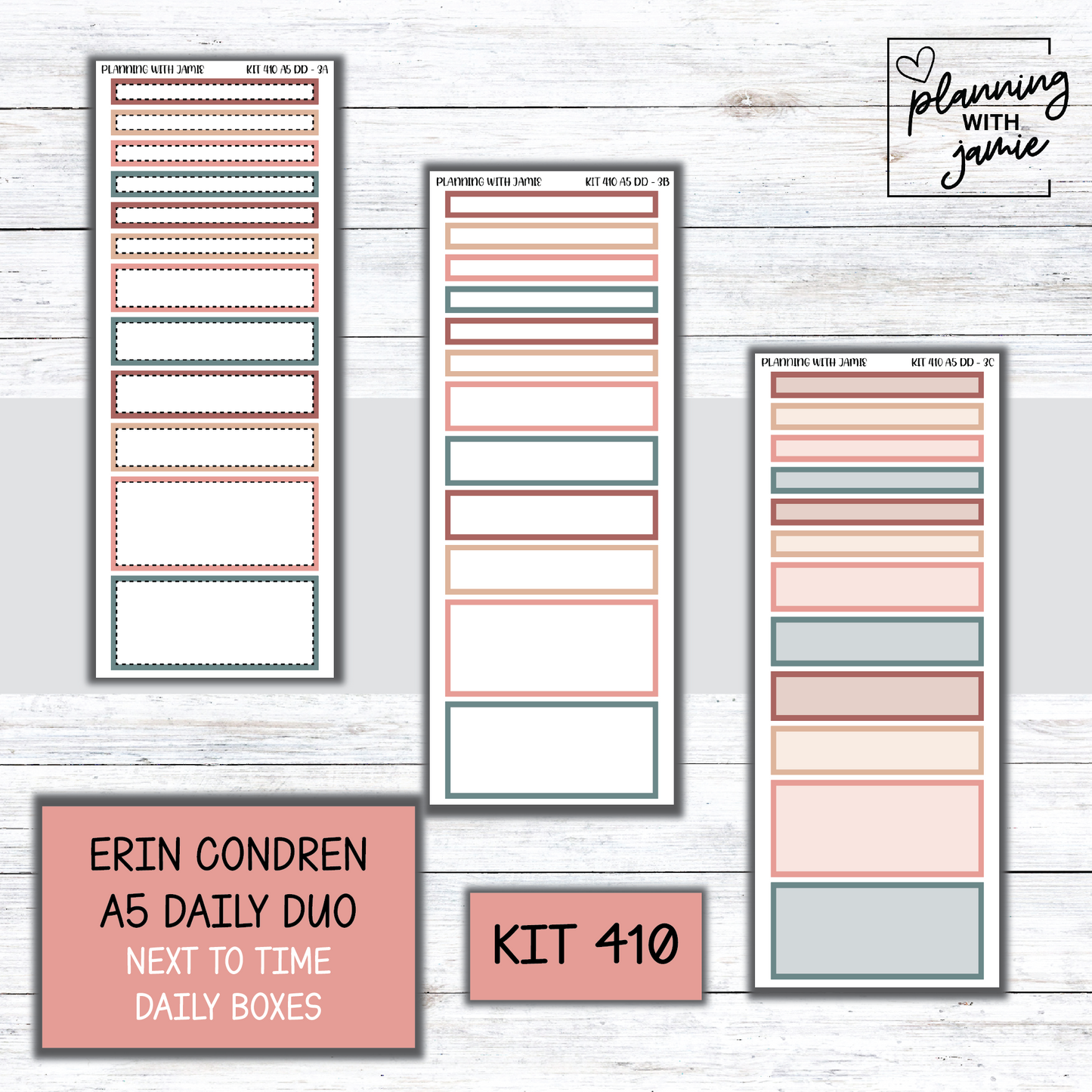 Kit 410 Erin Condren Daily Duo Sticker Kit