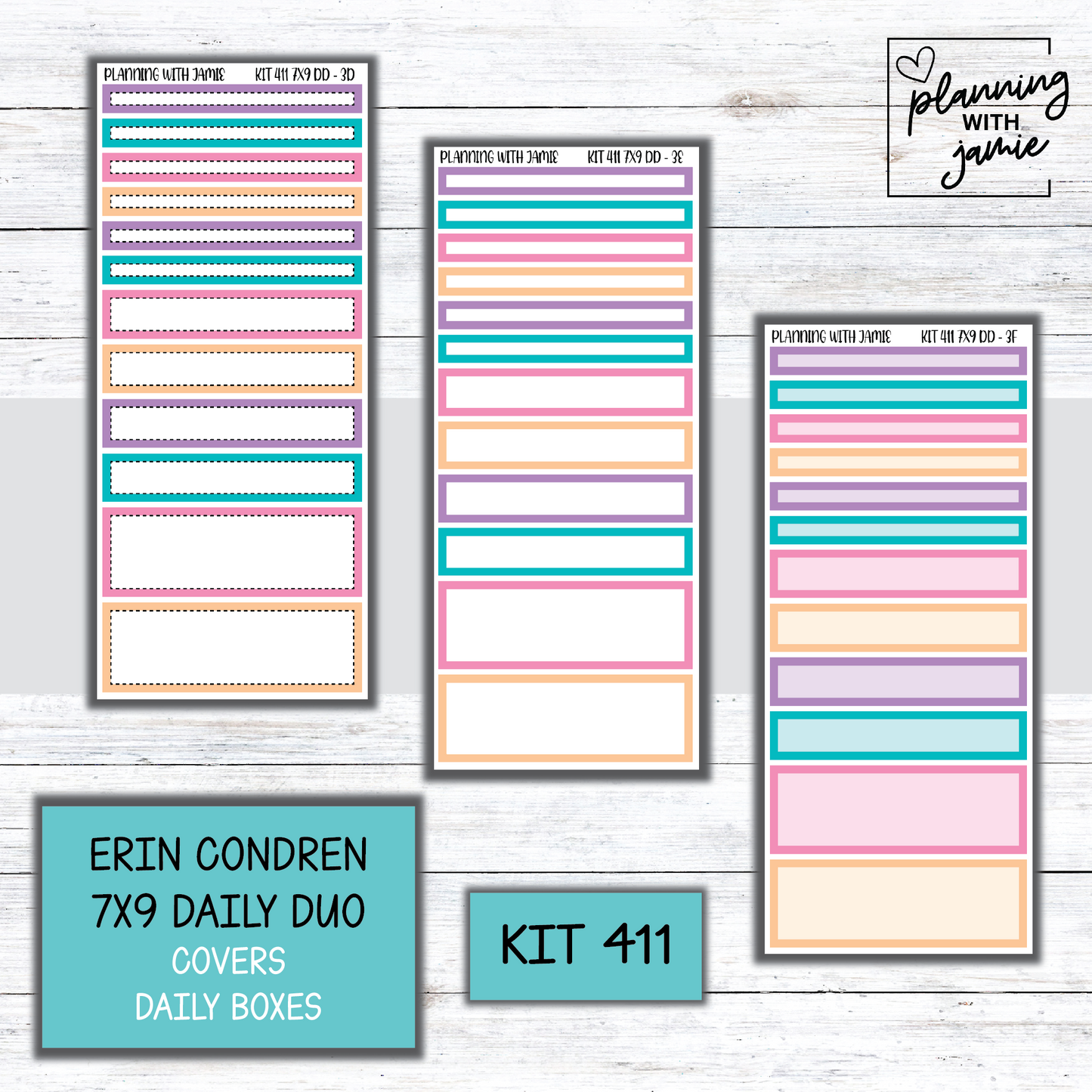 Kit 411 Erin Condren Daily Duo Sticker Kit