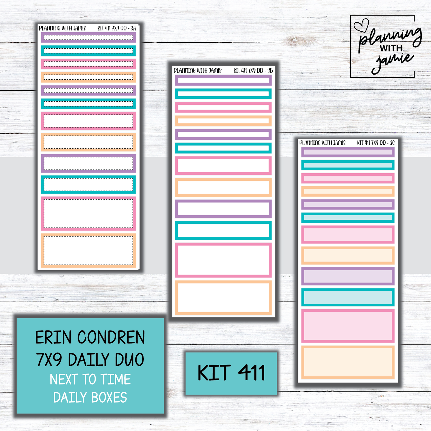 Kit 411 Erin Condren Daily Duo Sticker Kit