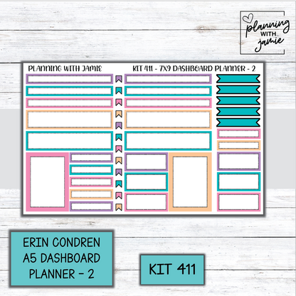 Kit 411 Erin Condren Dashboard Planner Sticker Kit