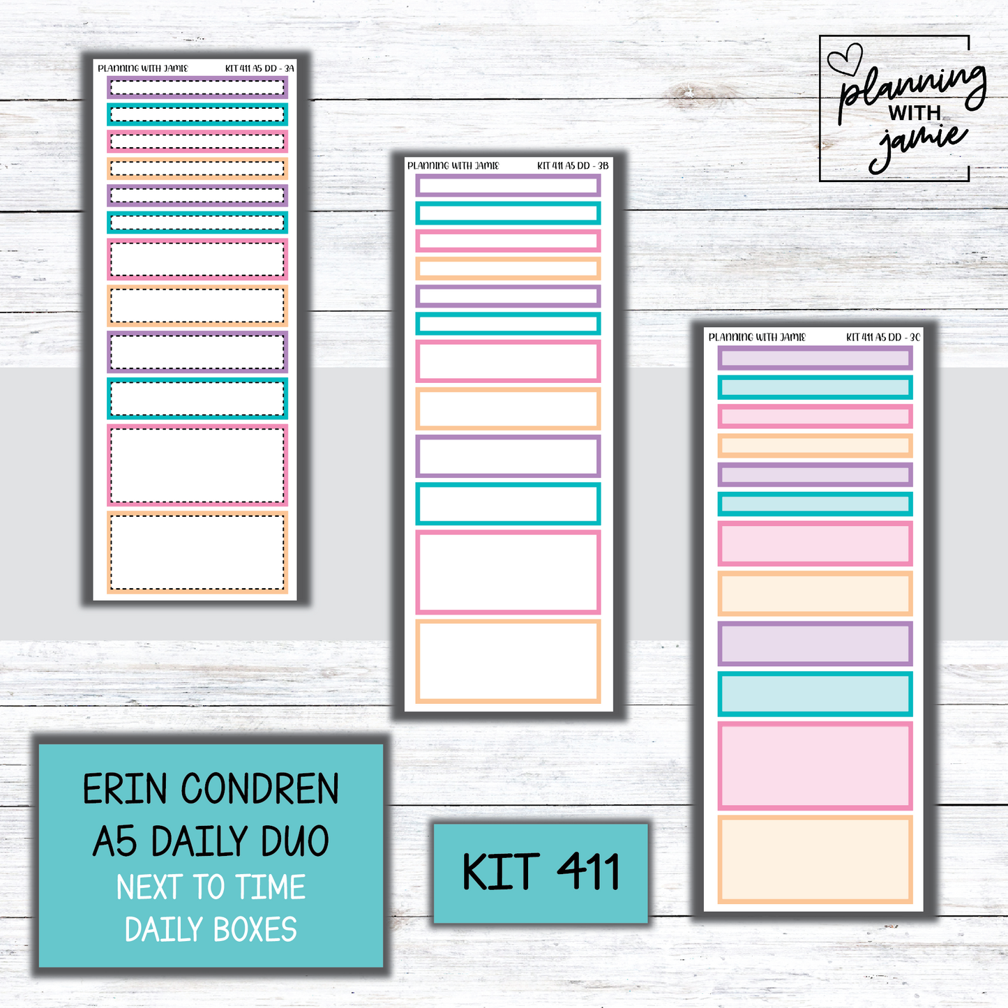 Kit 411 Erin Condren Daily Duo Sticker Kit