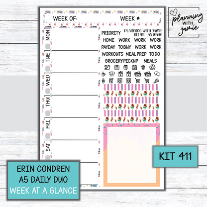Kit 411 Week At A Glance Sticker