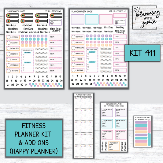 Kit 411 Weekly Fitness Sticker Kit