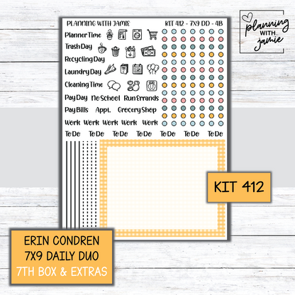 Kit 412 Erin Condren Daily Duo Sticker Kit