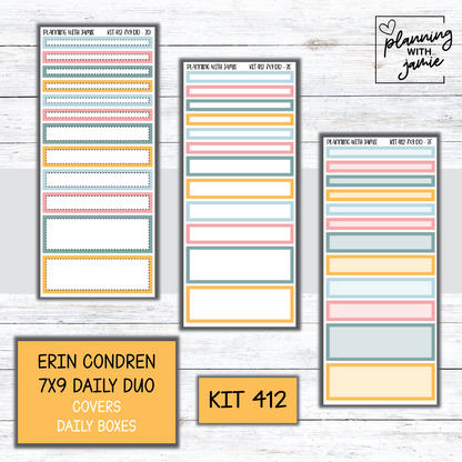 Kit 412 Erin Condren Daily Duo Sticker Kit