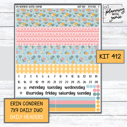 Kit 412 Erin Condren Daily Duo Sticker Kit
