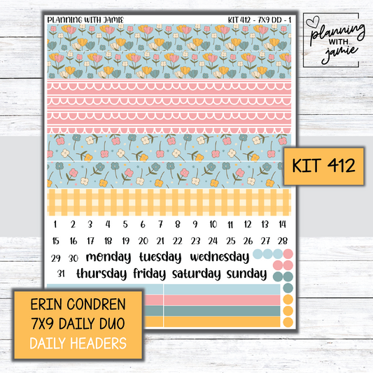 Kit 412 Erin Condren Daily Duo Sticker Kit