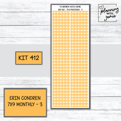 KIT 412 Erin Condren 7X9 OR A5 Monthly Kit
