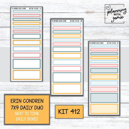 Kit 412 Erin Condren Daily Duo Sticker Kit