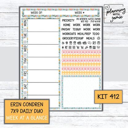 Kit 412 Week At A Glance Sticker