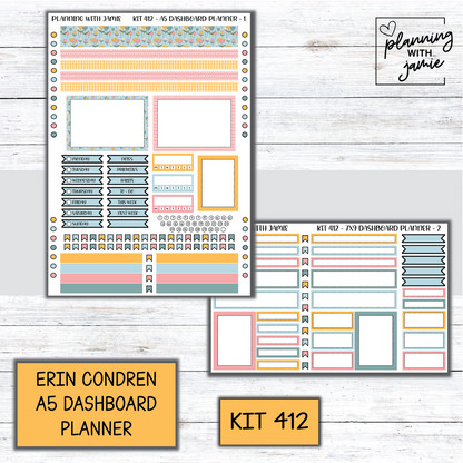 Kit 412 Erin Condren Dashboard Planner Sticker Kit