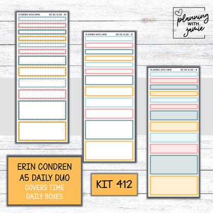 Kit 412 Erin Condren Daily Duo Sticker Kit