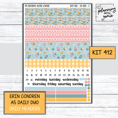 Kit 412 Erin Condren Daily Duo Sticker Kit
