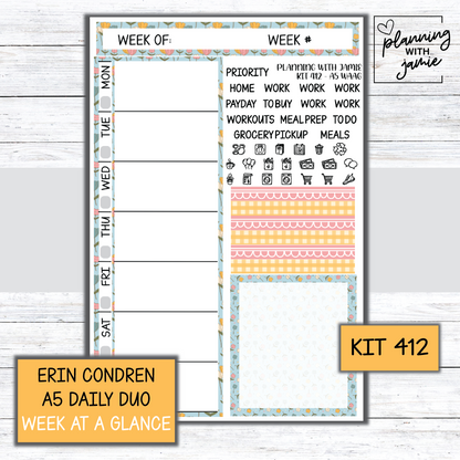 Kit 412 Week At A Glance Sticker