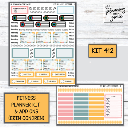 Kit 412 Weekly Fitness Sticker Kit
