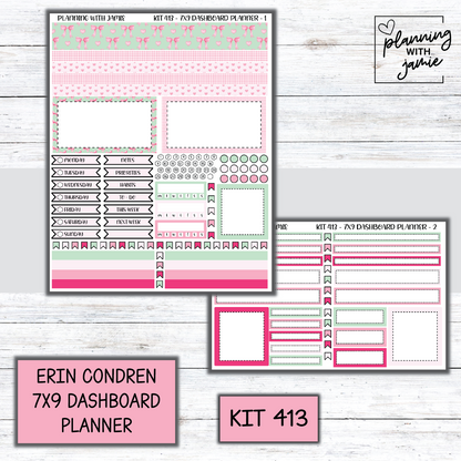 Kit 413 Erin Condren Dashboard Planner Sticker Kit
