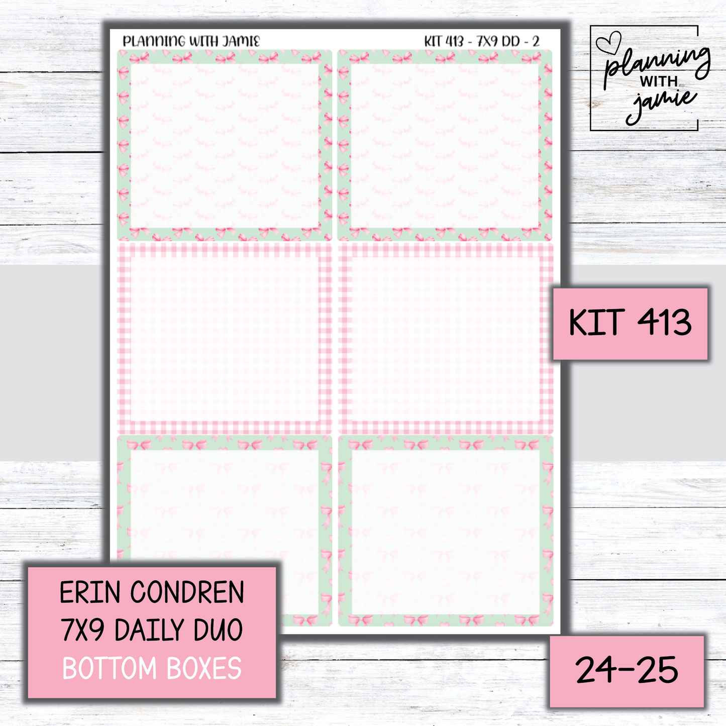 Kit 413 Erin Condren Daily Duo Sticker Kit