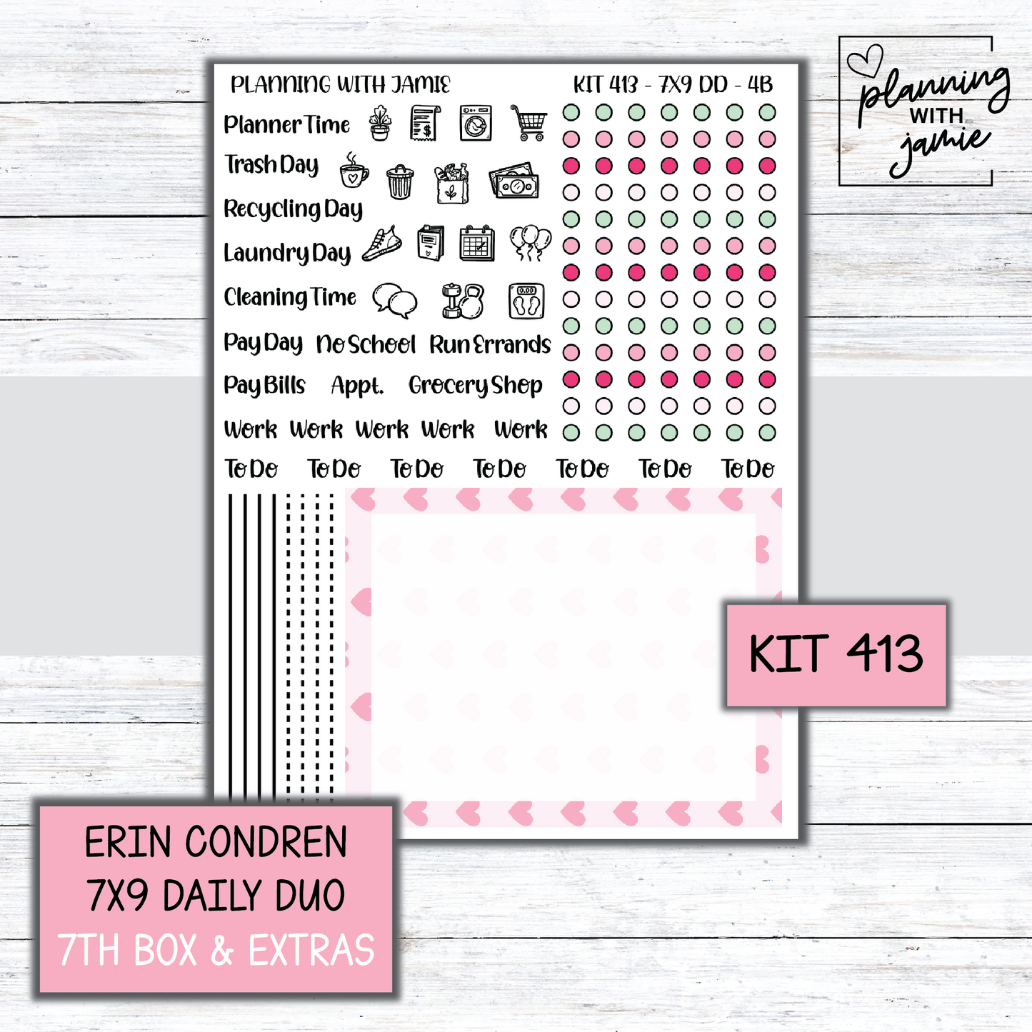 Kit 413 Erin Condren Daily Duo Sticker Kit