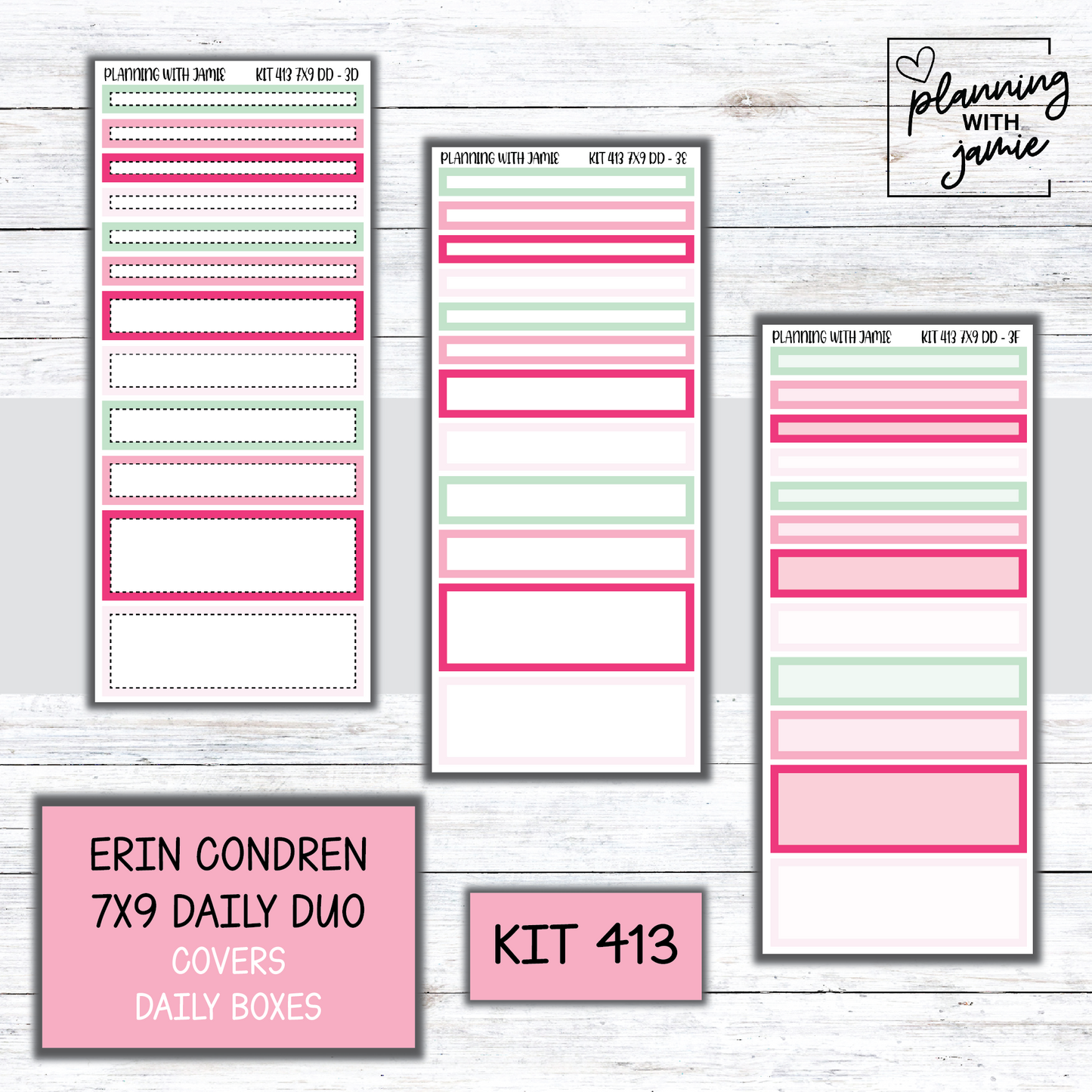 Kit 413 Erin Condren Daily Duo Sticker Kit