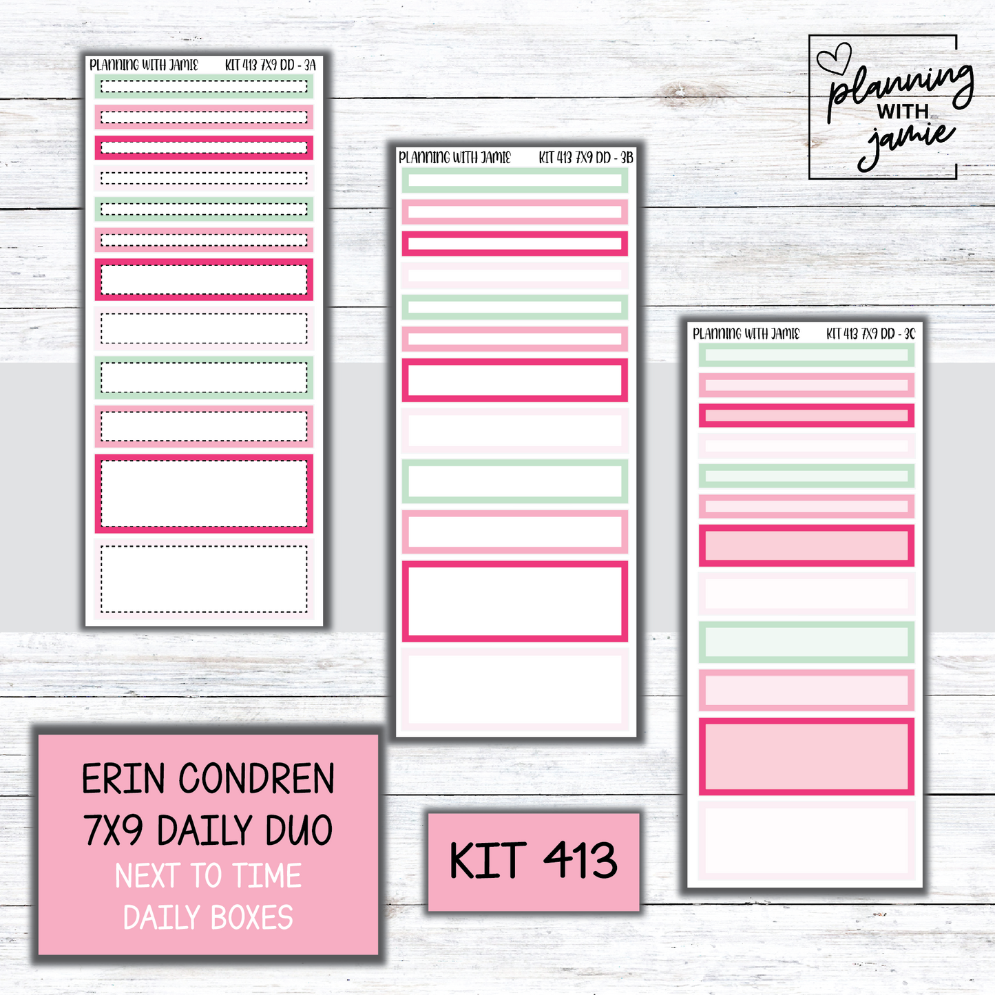 Kit 413 Erin Condren Daily Duo Sticker Kit