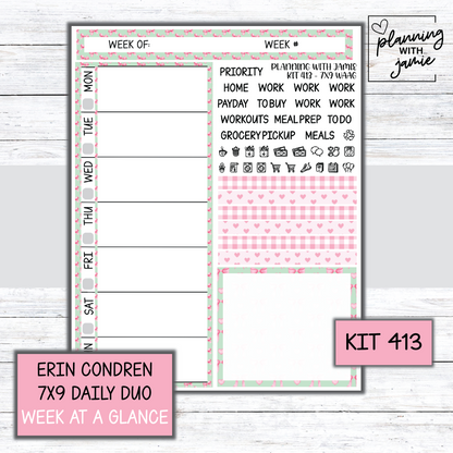 Kit 413 Week At A Glance Sticker