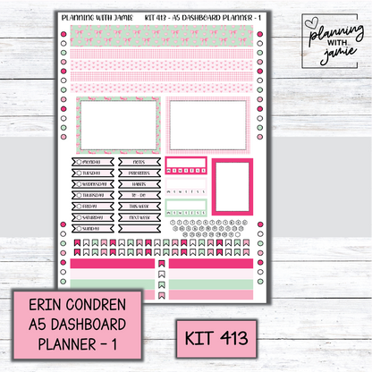Kit 413 Erin Condren Dashboard Planner Sticker Kit