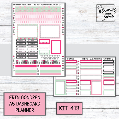 Kit 413 Erin Condren Dashboard Planner Sticker Kit