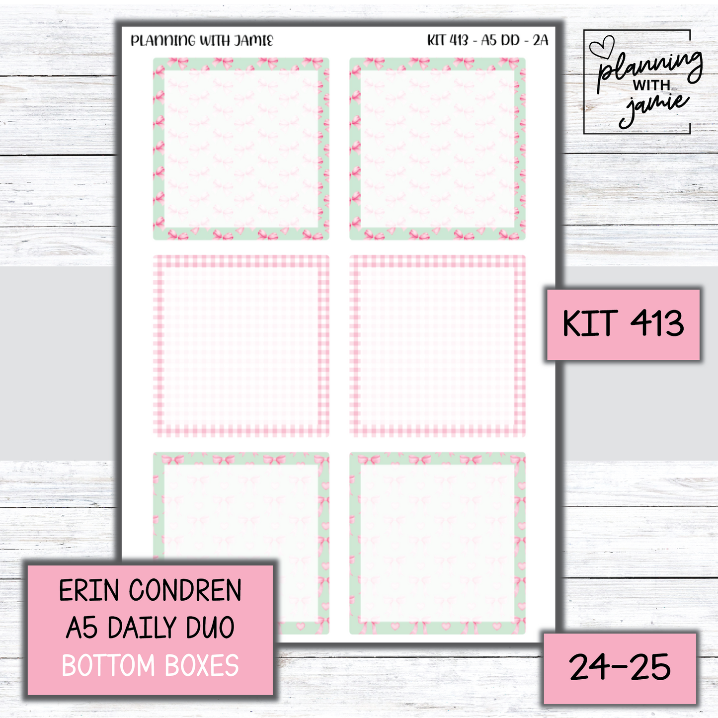 Kit 413 Erin Condren Daily Duo Sticker Kit