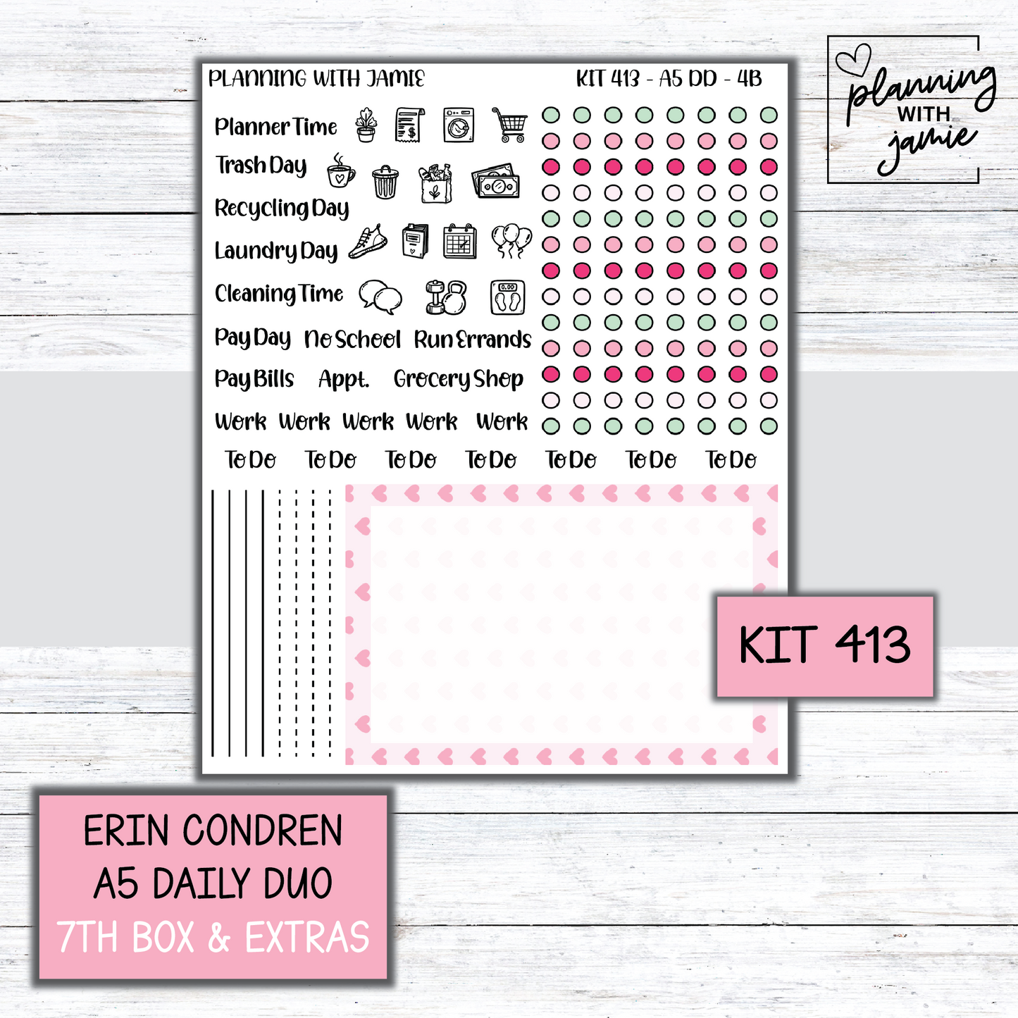 Kit 413 Erin Condren Daily Duo Sticker Kit