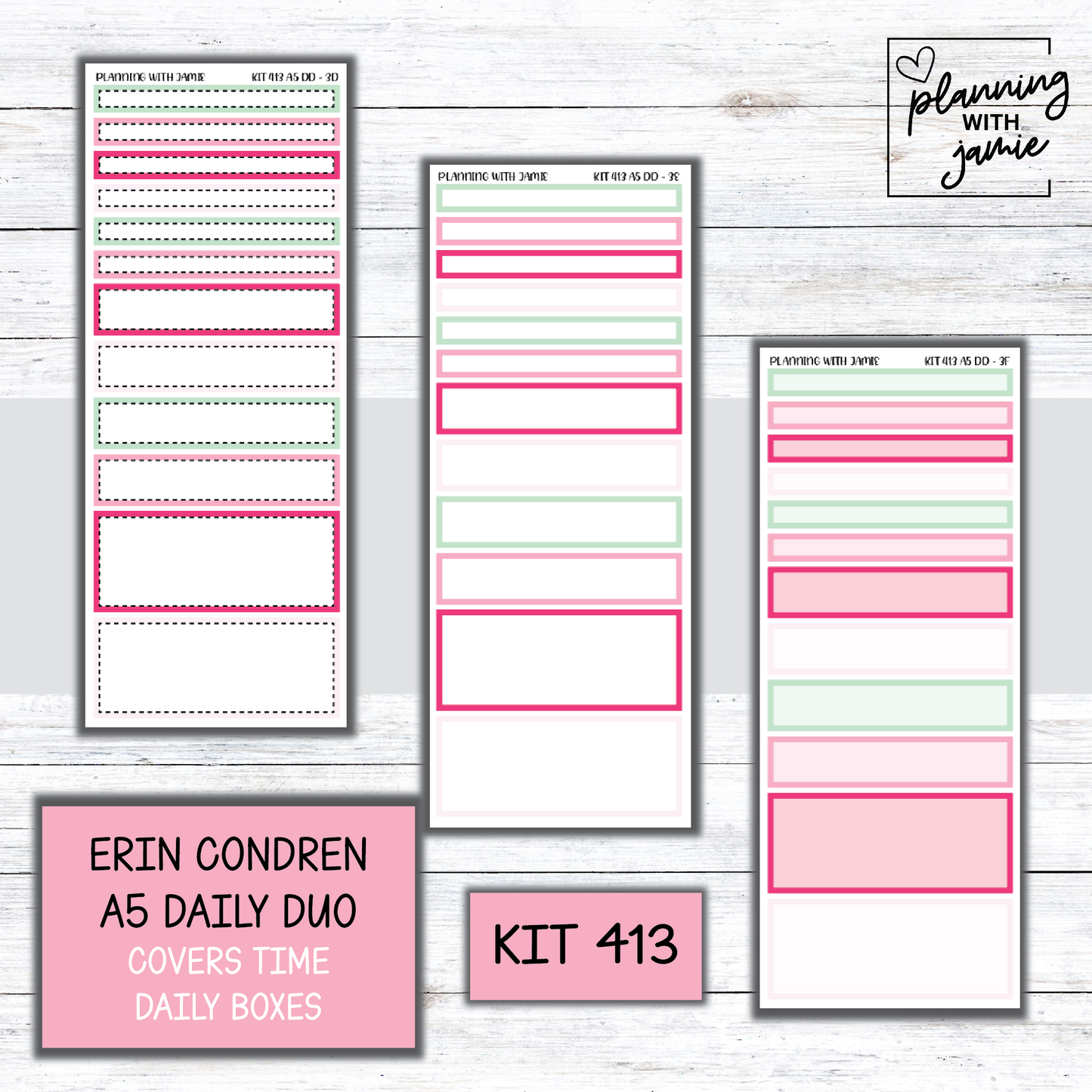 Kit 413 Erin Condren Daily Duo Sticker Kit