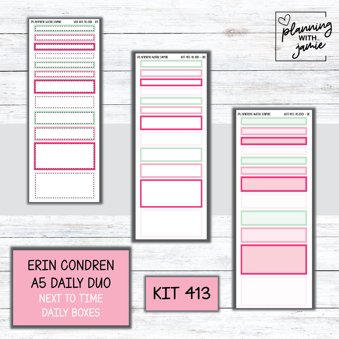 Kit 413 Erin Condren Daily Duo Sticker Kit