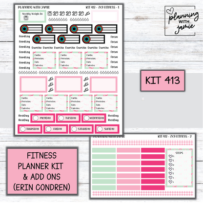 Kit 413 Weekly Fitness Sticker Kit
