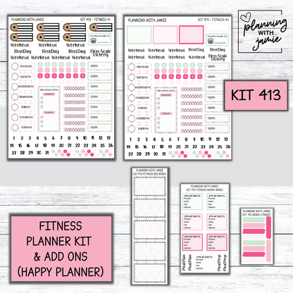 Kit 413 Weekly Fitness Sticker Kit