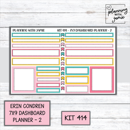 Kit 414 Erin Condren Dashboard Planner Sticker Kit