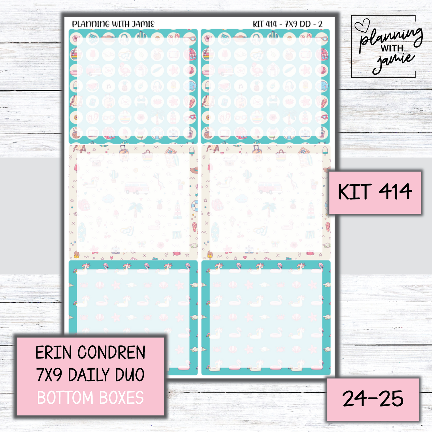 Kit 414 Erin Condren Daily Duo Sticker Kit