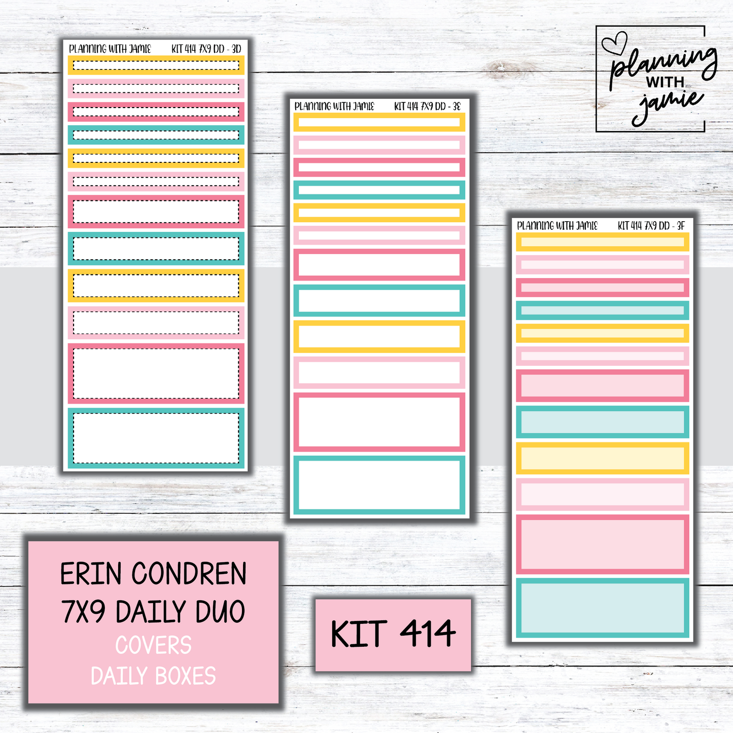 Kit 414 Erin Condren Daily Duo Sticker Kit