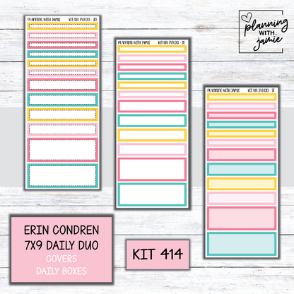 Kit 414 Erin Condren Daily Duo Sticker Kit