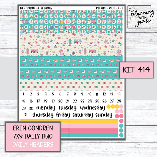 Kit 414 Erin Condren Daily Duo Sticker Kit