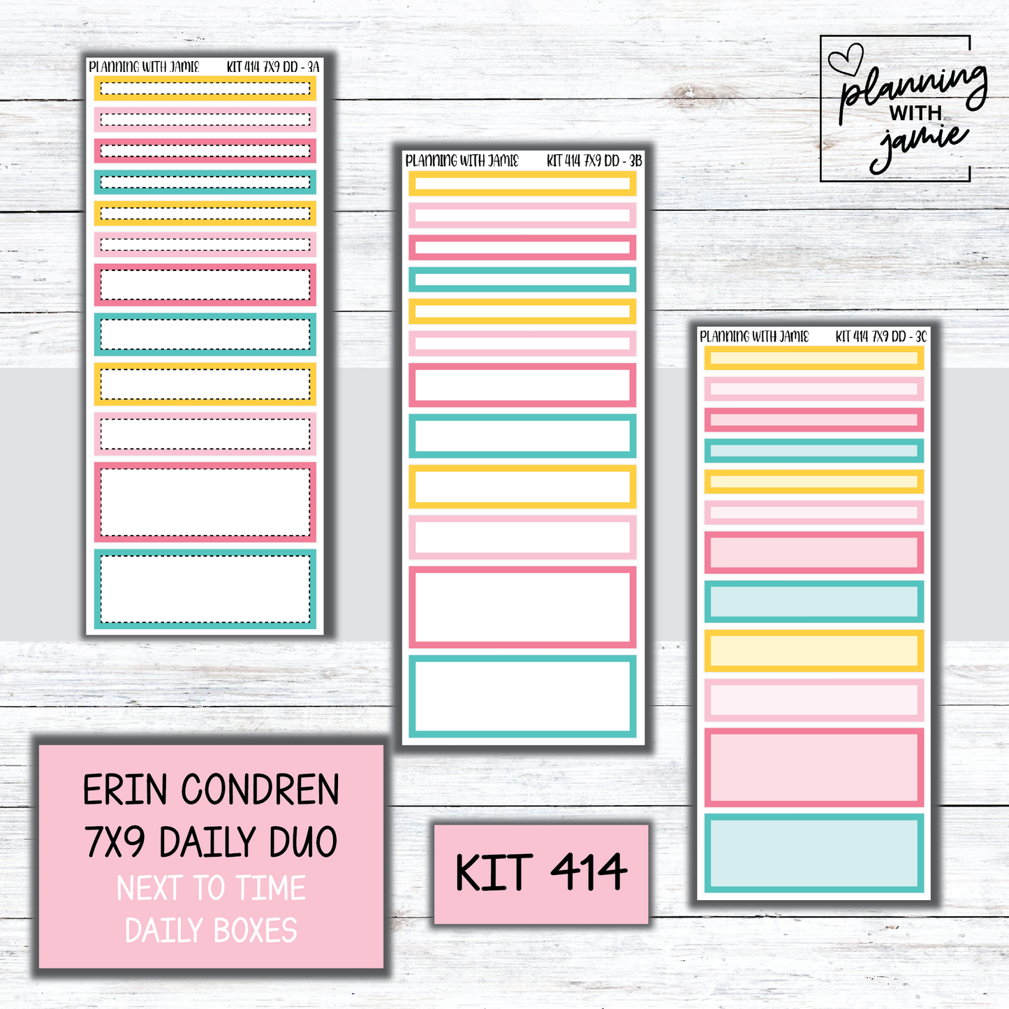 Kit 414 Erin Condren Daily Duo Sticker Kit